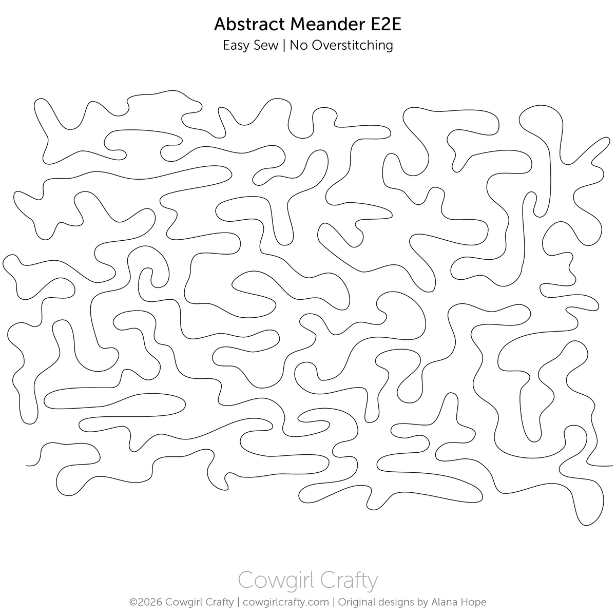 Abstract Meander Edge-to-Edge | Longarm Digital Quilting Pattern