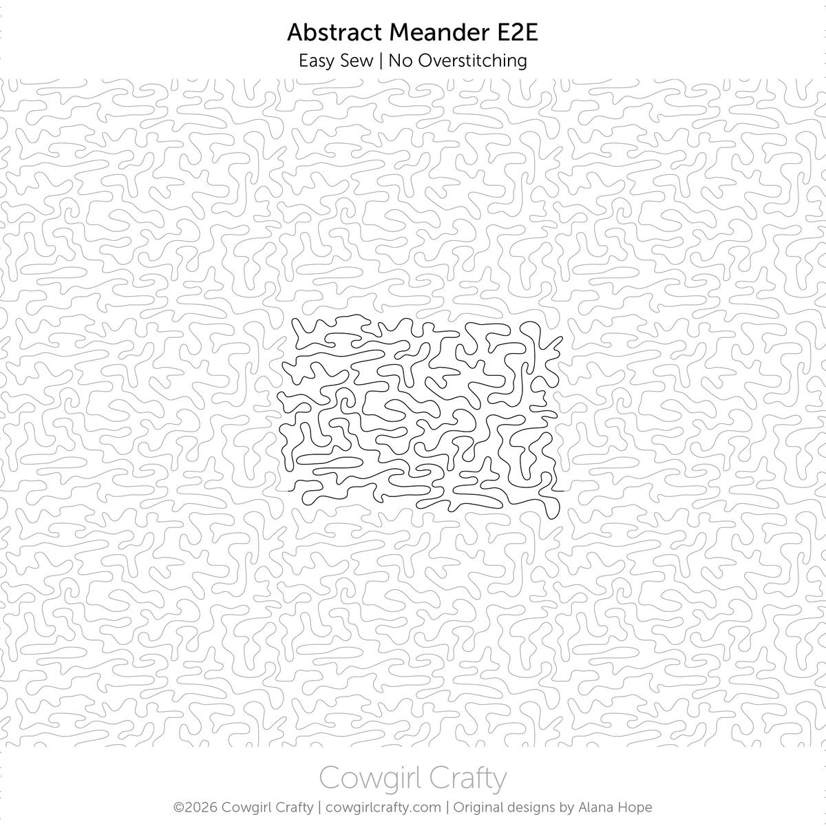 Abstract Meander Edge-to-Edge | Longarm Digital Quilting Pattern