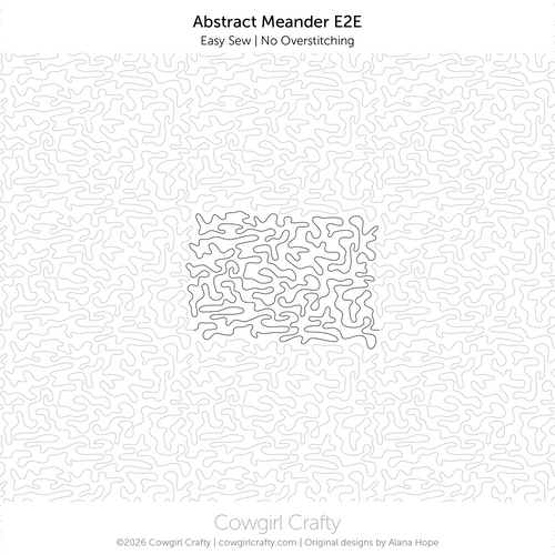 Abstract Meander Edge-to-Edge | Longarm Digital Quilting Pattern