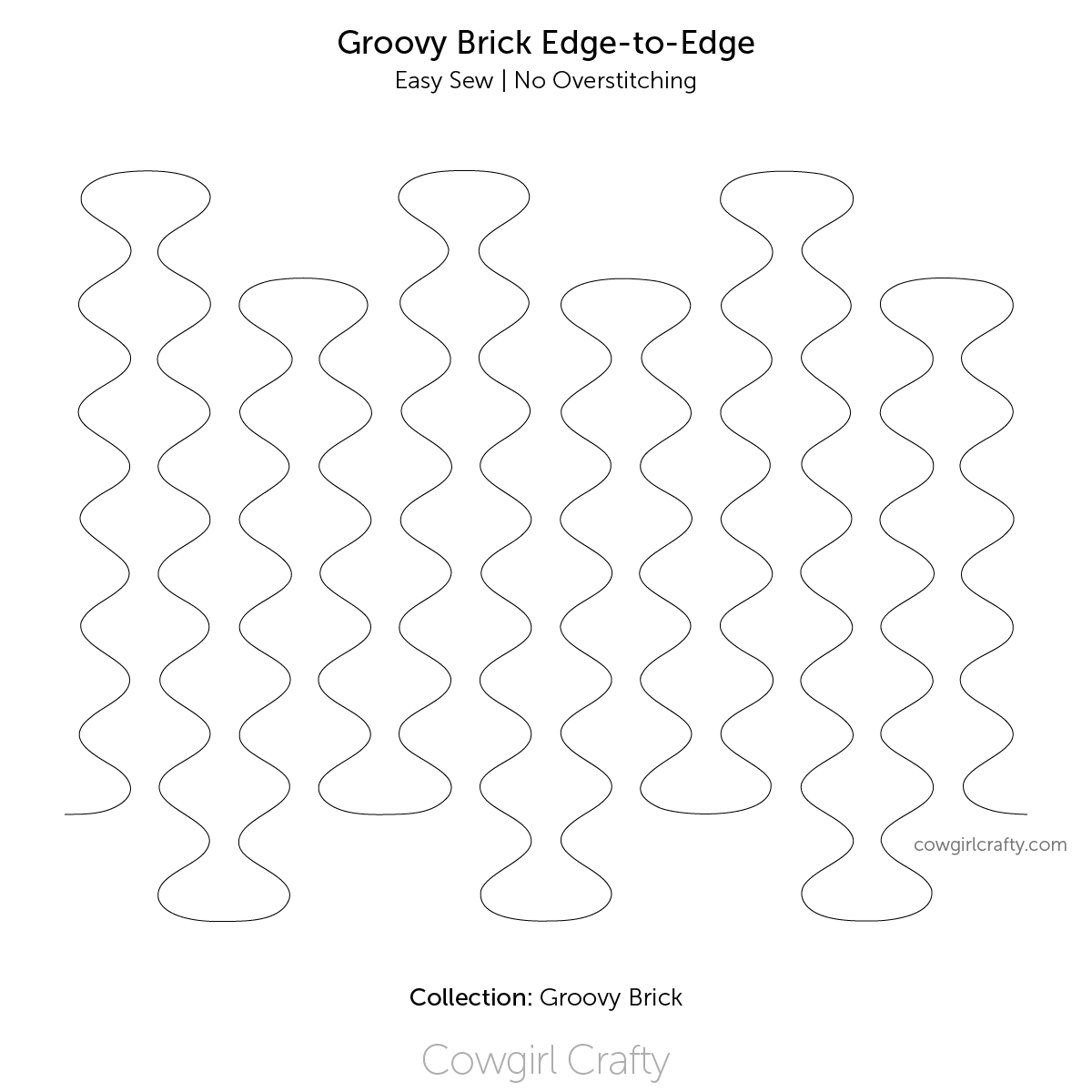Groovy Brick Edge-to-Edge Easy Sew | Digital Longarm Quilting Pattern