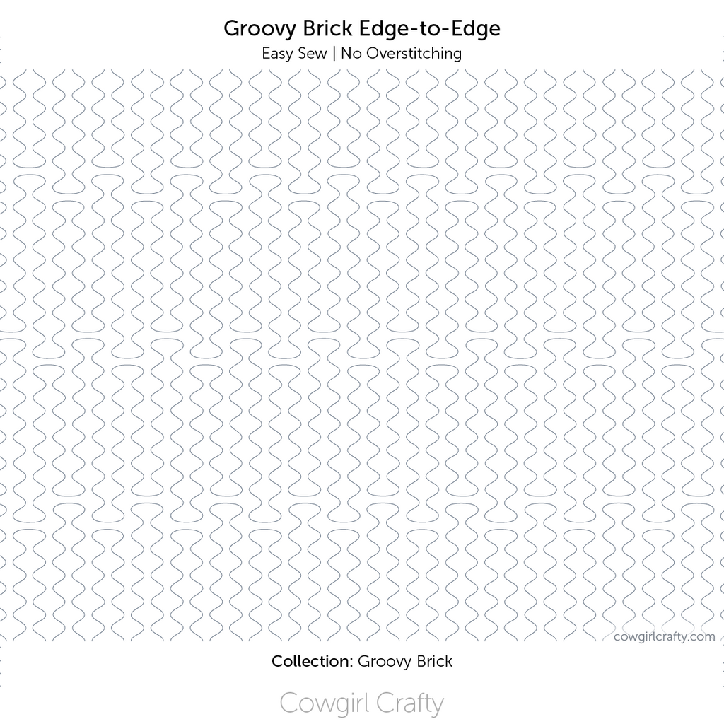 Groovy Brick Edge-to-Edge Easy Sew | Digital Longarm Quilting Pattern