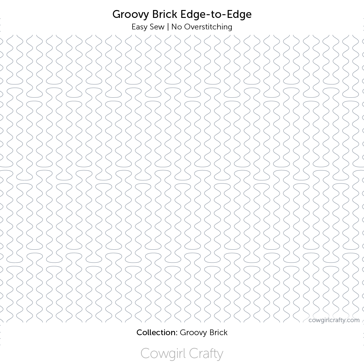 Groovy Brick Edge-to-Edge Easy Sew | Digital Longarm Quilting Pattern