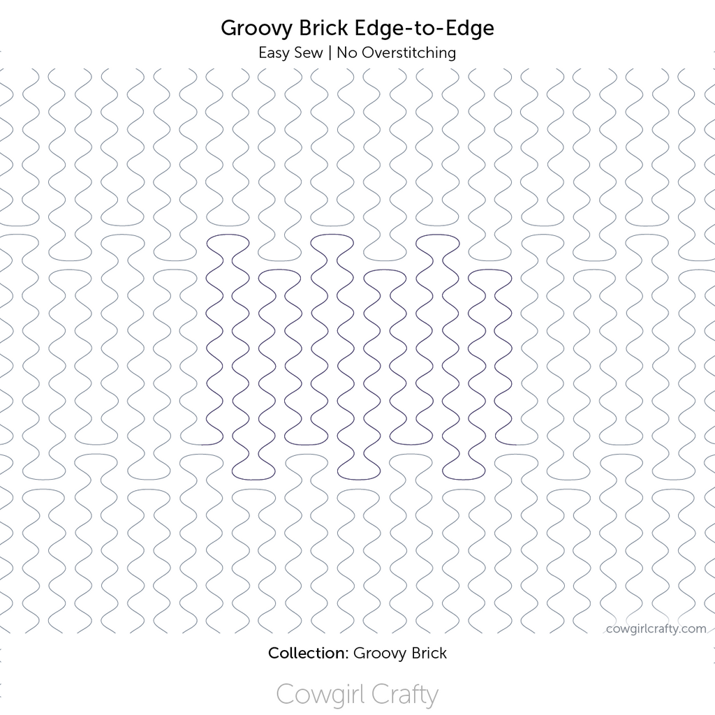 Groovy Brick Edge-to-Edge Easy Sew | Digital Longarm Quilting Pattern