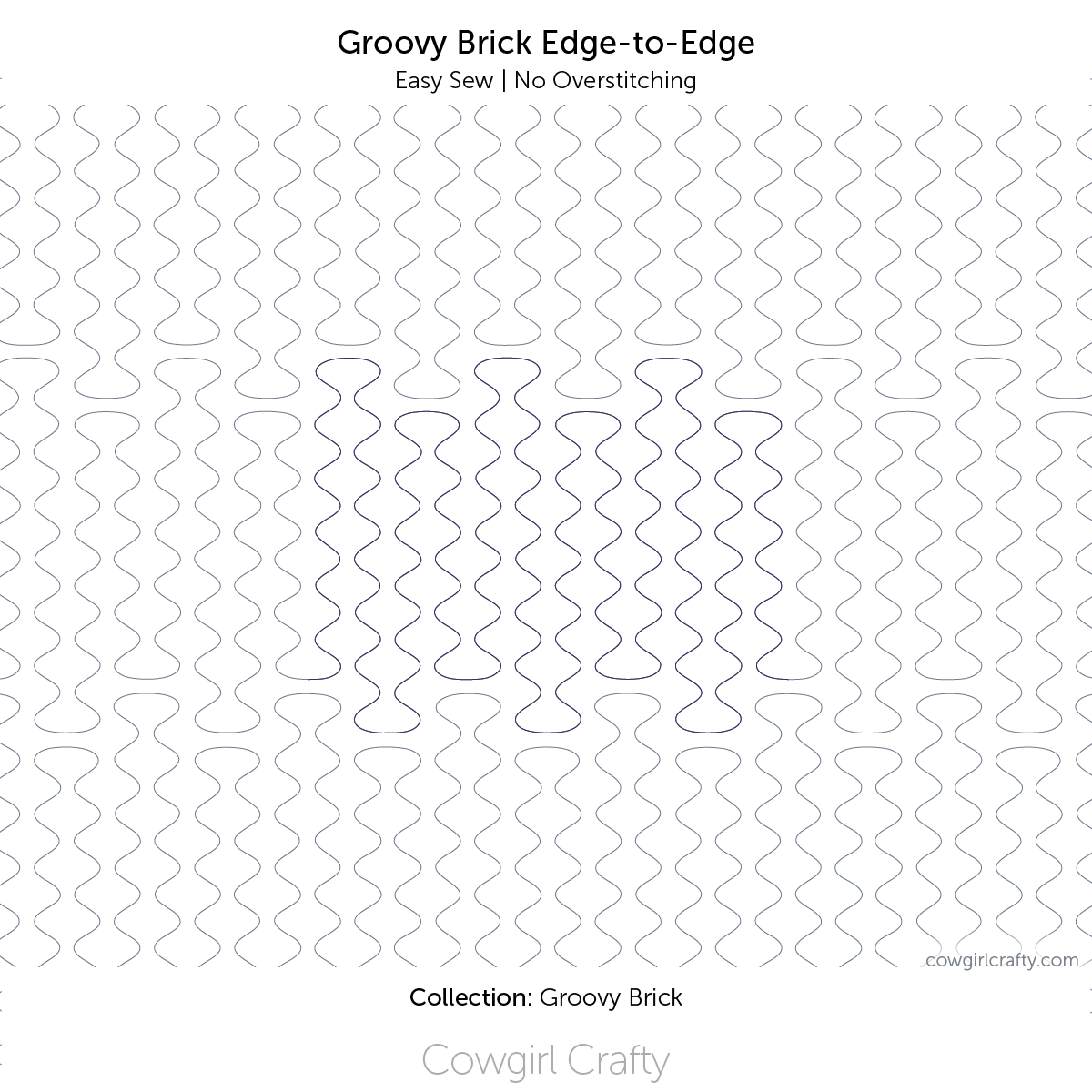 Groovy Brick Edge-to-Edge Easy Sew | Digital Longarm Quilting Pattern