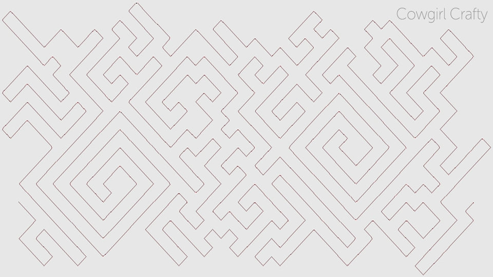 Elaborate Geometric Maze Edge-to-Edge | Digital Longarm Quilting Pattern